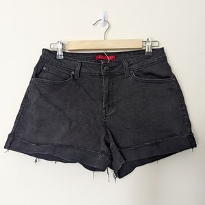 Black Cutoff Foldover Hem Shorts size 8 - JLo